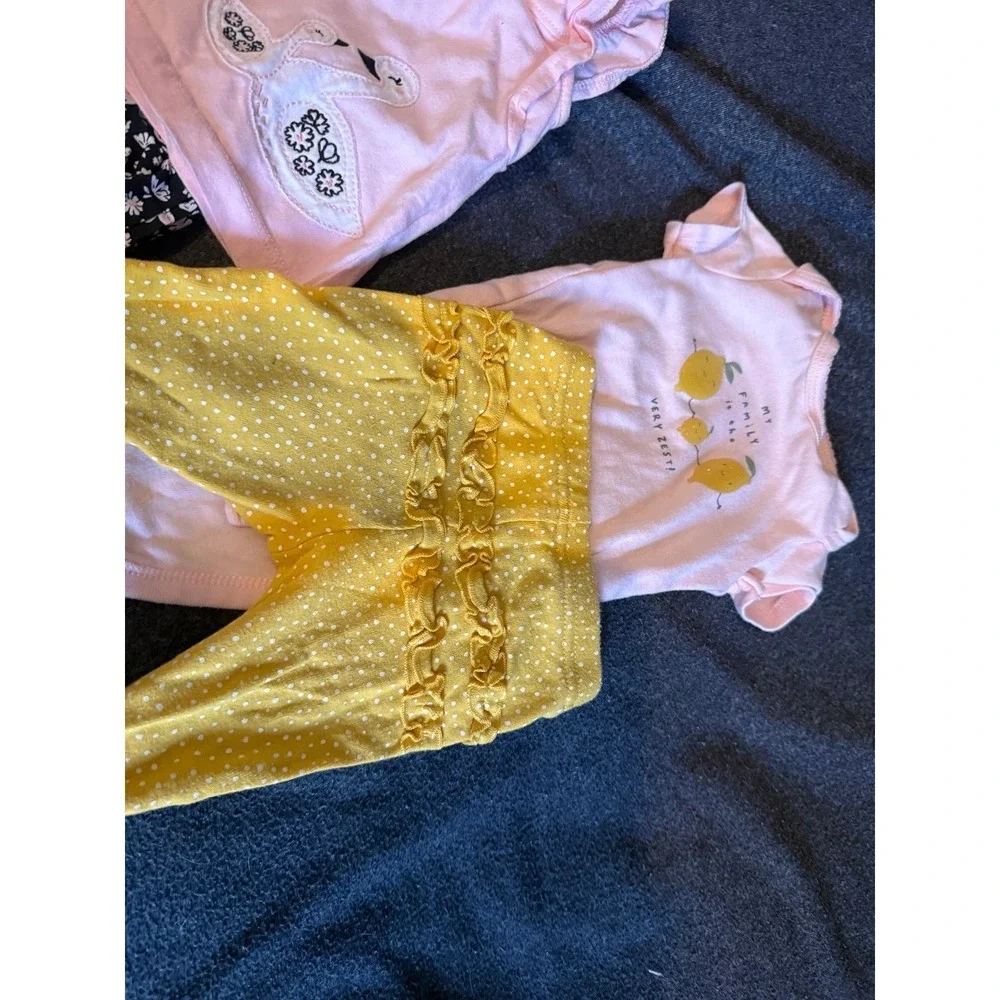 Baby Girl Clothes Lot 0-6M Carters Genuine Baby Jacket Robe Rompers 13pc Bundle